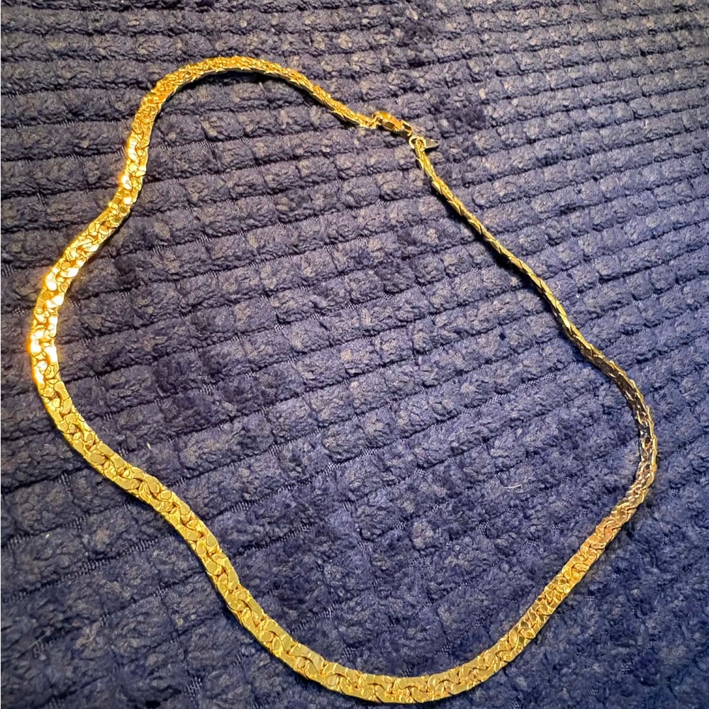 Gold-Tone Women’s Textured Chain Necklace